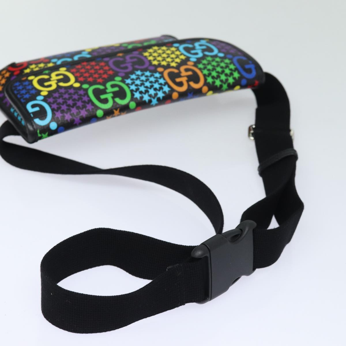 Luxury Gucci Trending 2025 Psychedelic Canvas Shoulder Bag ()