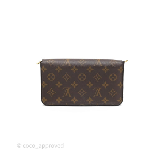 Louis Vuitton Félicie Pochette Clutch Monogram Canvas Gold Hardware