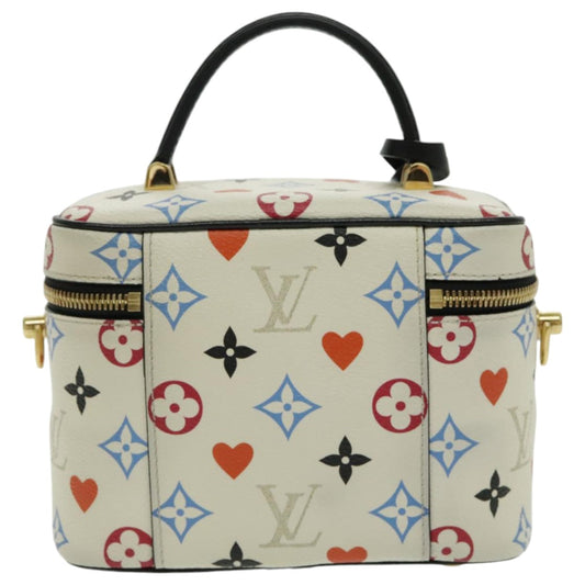 LOUIS VUITTON Monogram Game On Vanity PM Hand Bag White M57458 LV 95384SA