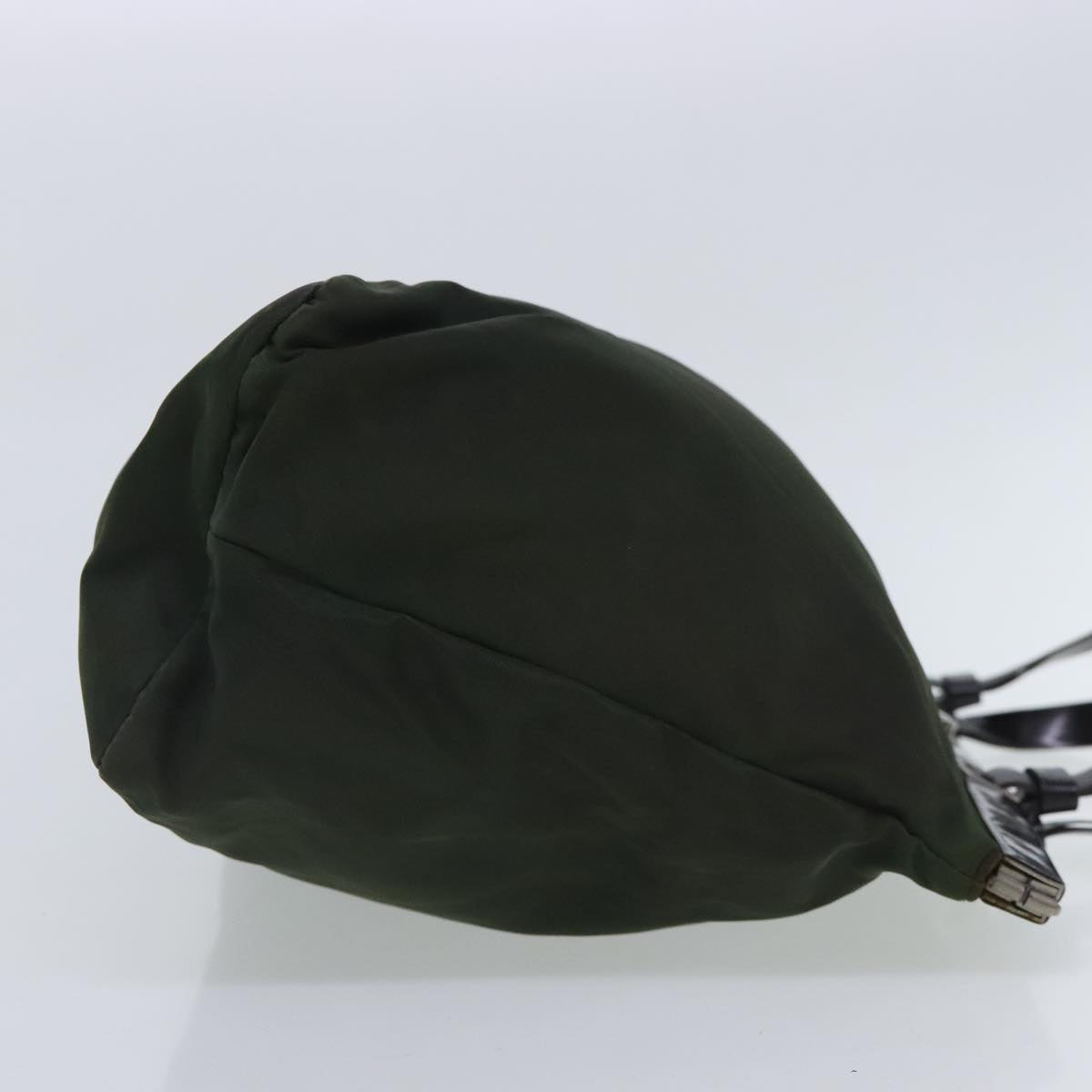 Luxury Prada Tote Bag Nylon Green Silver 95559