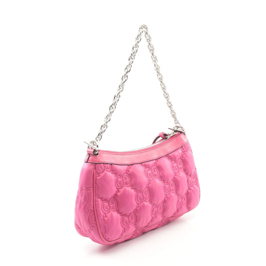 Luxury Gucci Trending 2025 GG Matelasse Chain handbag Nylon Leather Pink purple 2WAY