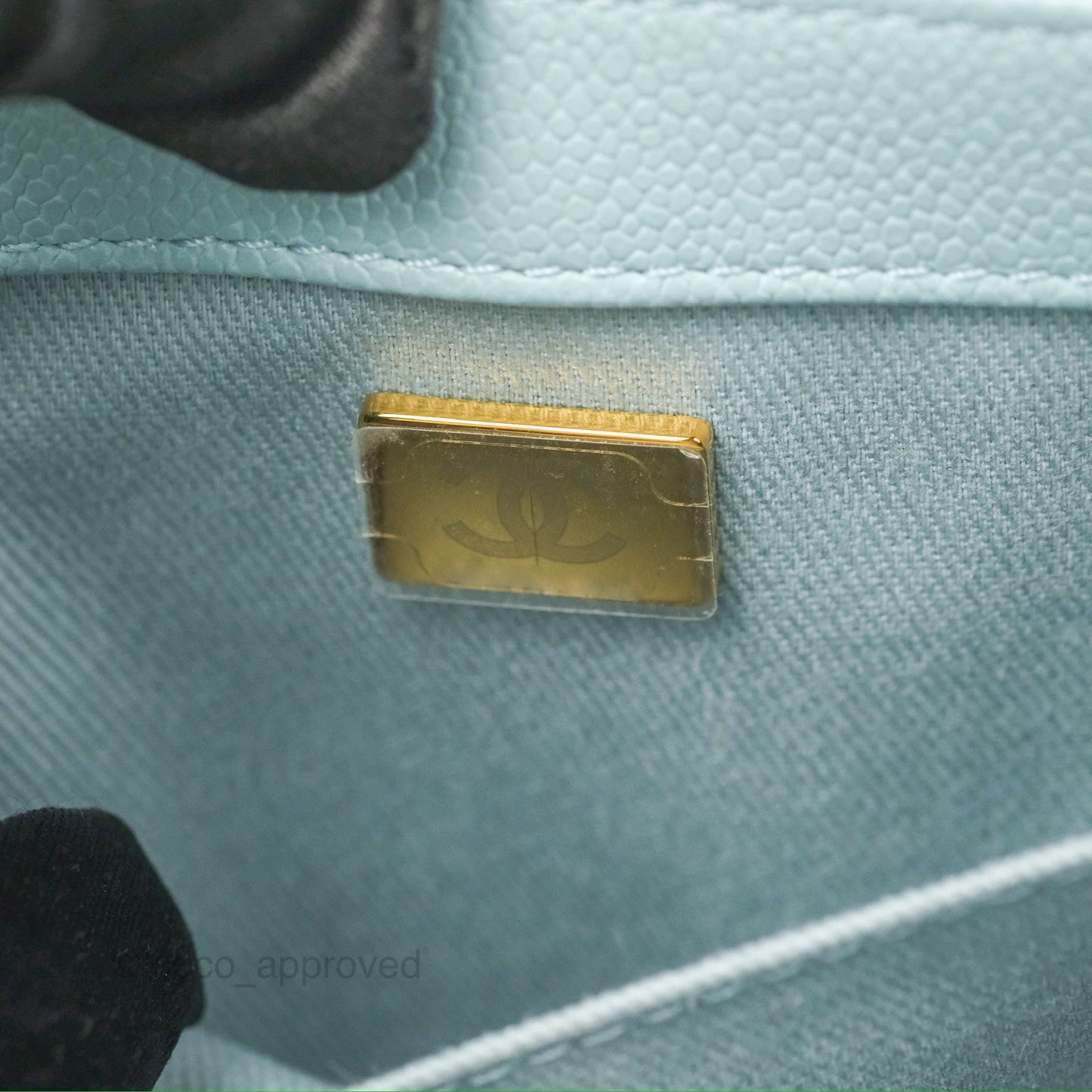 Chanel Quilted Small Business Affinity Flap Blue Caviar Gold Hardware