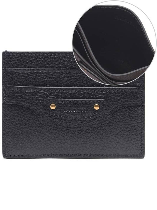 Luxury Balenciaga Neo Classic Card Wallet Black