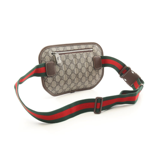 Luxury Gucci Trending 2025 GG Supreme Belt bag Body bag Waist bag PVC Leather Beige Dark brown