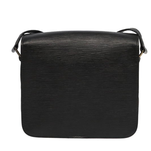 LOUIS VUITTON Epi Cartouchiere MM Shoulder Bag Black Noir M52242 LV 96492