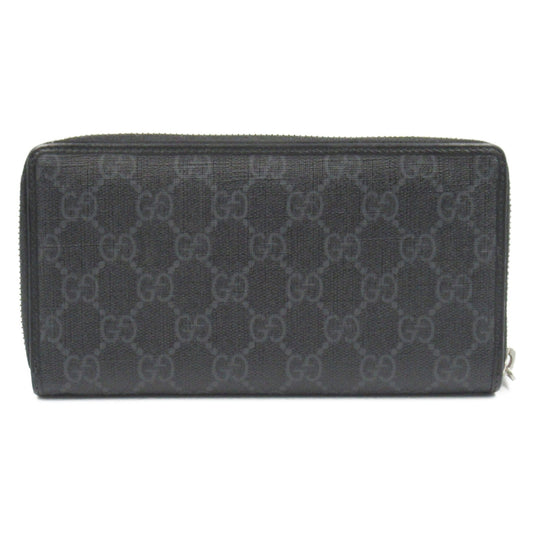 Luxury Gucci Trending 2025 Interlocking G Round long wallet Round zipper long wallet PVC Coated Canvas Black