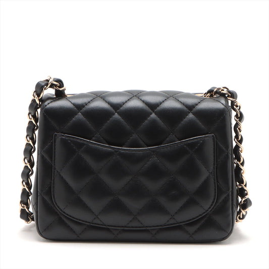 Chanel Minimatrasse 17 Single Chain Single Chain Bag Black Silver A35200