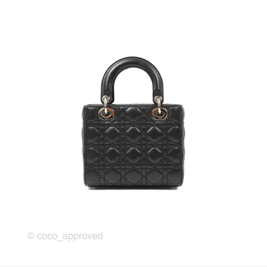 Christian Dior My ABCDior Lady Dior Bag Cannage Lambskin Black Gold Hardware