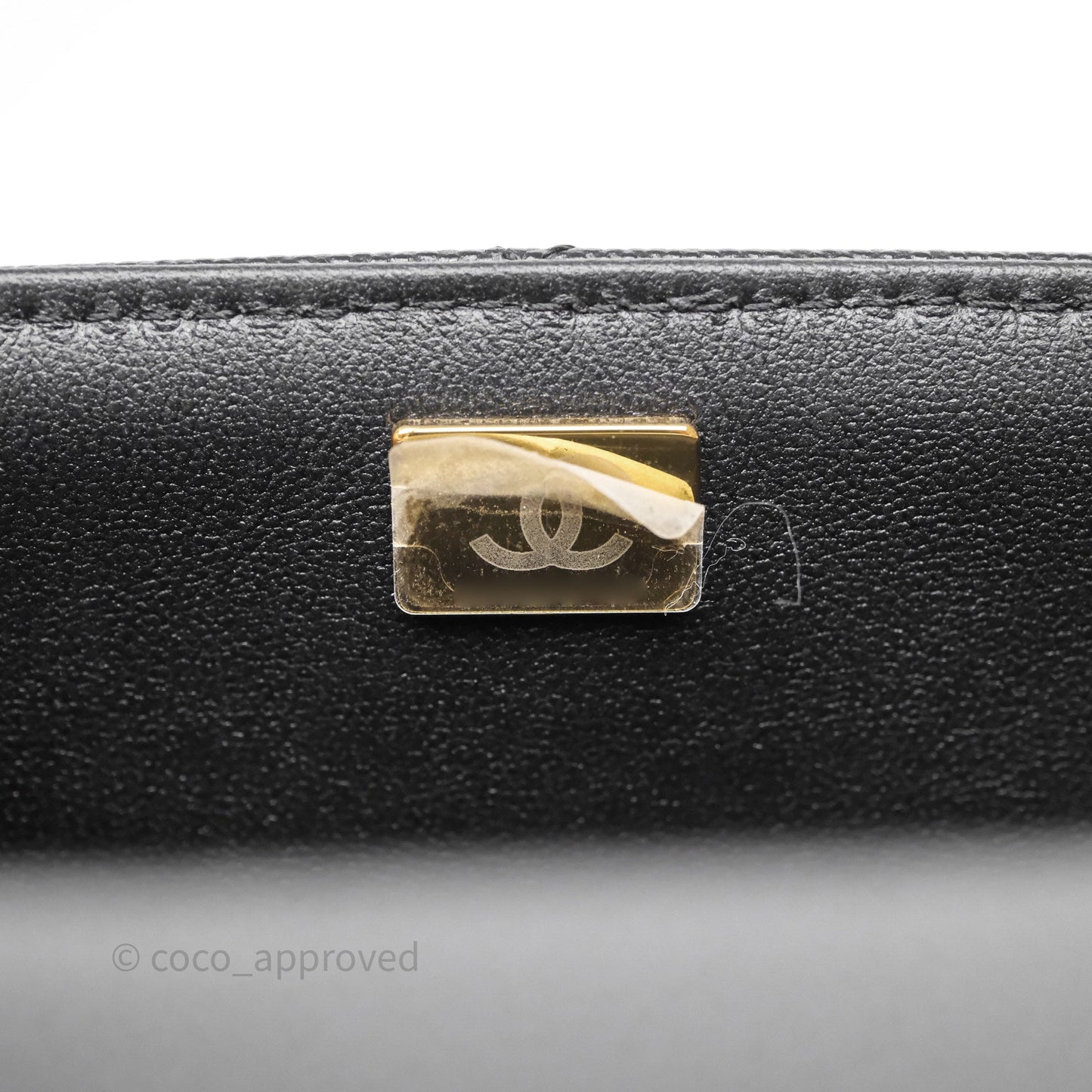 Chanel Quilted Small Top Handle Flap Bag Black Caviar Gold Hardware
