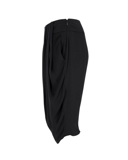 Luxury Gucci Trending 2025 Drop-Crotch Knee-Length Shorts in Black Silk