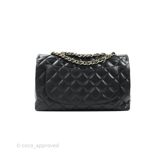 Chanel Jumbo Single Flap Black Lambskin Gold Hardware