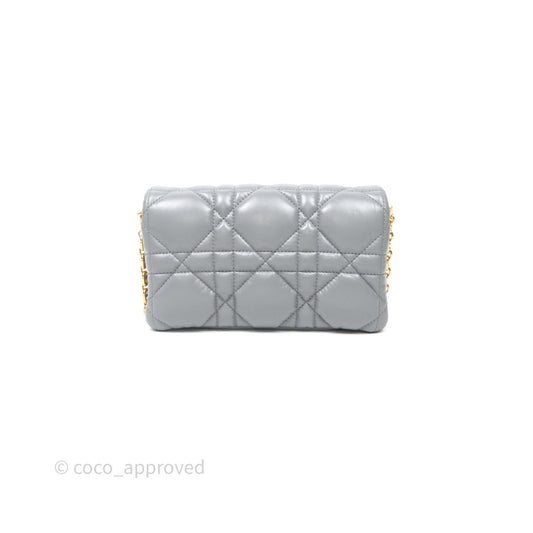 Christian Dior Mini Caro Bag Grey Macrocannage