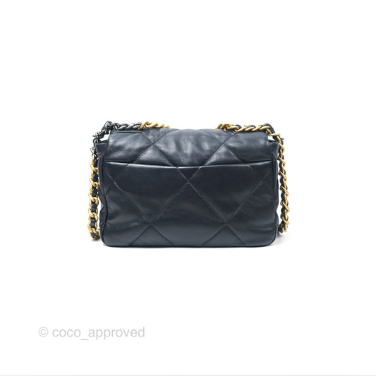 Chanel 19 Small Navy Goatskin Mixed Hardware