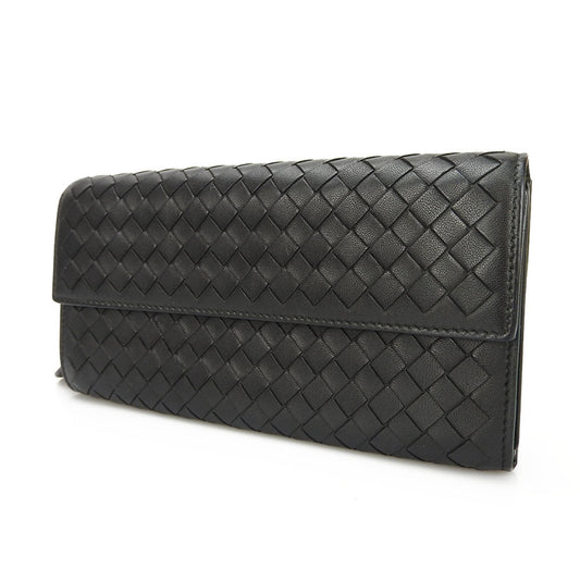 Luxury Bottega Veneta Intrecciato Leather Long Wallet (Bi-Fold) ()