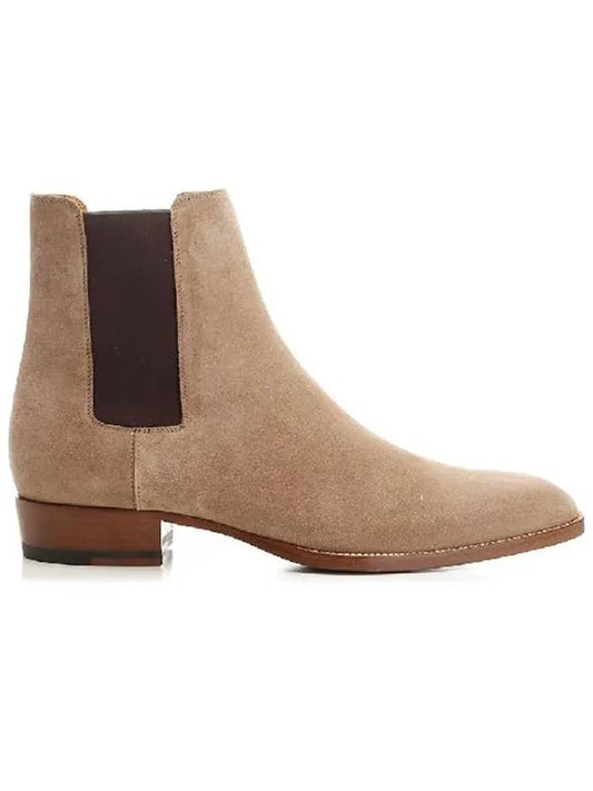 Luxury Saint Laurent Suede Classic Wyatt Chelsea Boots Brown