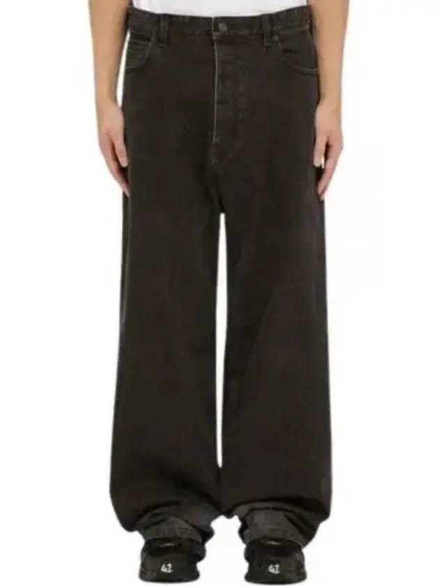 Luxury Balenciaga Washed Skiwear Jeans Grey