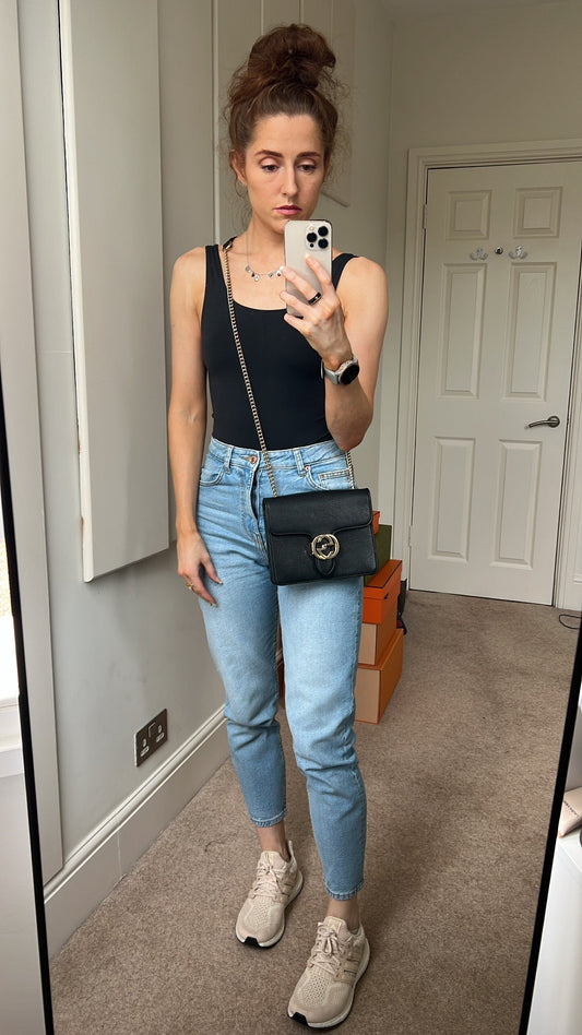 Luxury Gucci Interlocking GG Black Small Shoulder Bag