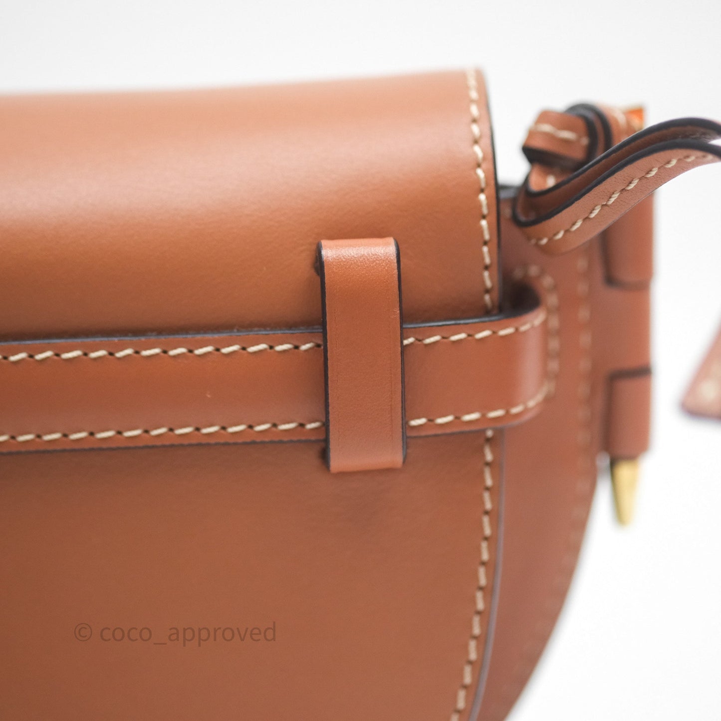 Loewe Mini Gate Belt Bag in Soft Calfskin Brown