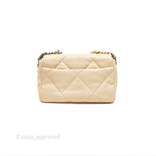 Chanel 19 Small Beige Mixed Hardware