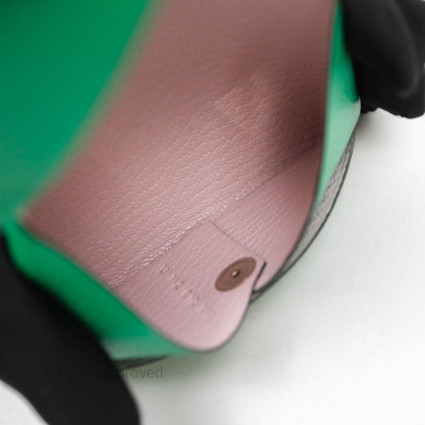 Hermès Calvi Verso Card Holder Vert Mysore