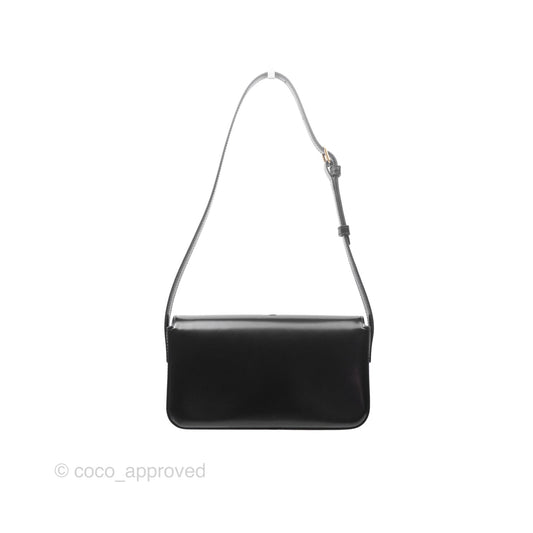 Celine Triomphe Shoulder Bag Black Calfskin