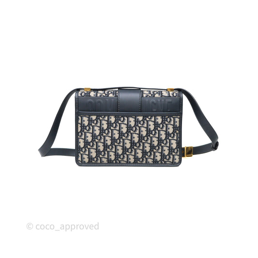 Christian Dior Small 30 Montaigne Bag Blue Dior Oblique Jacquard
