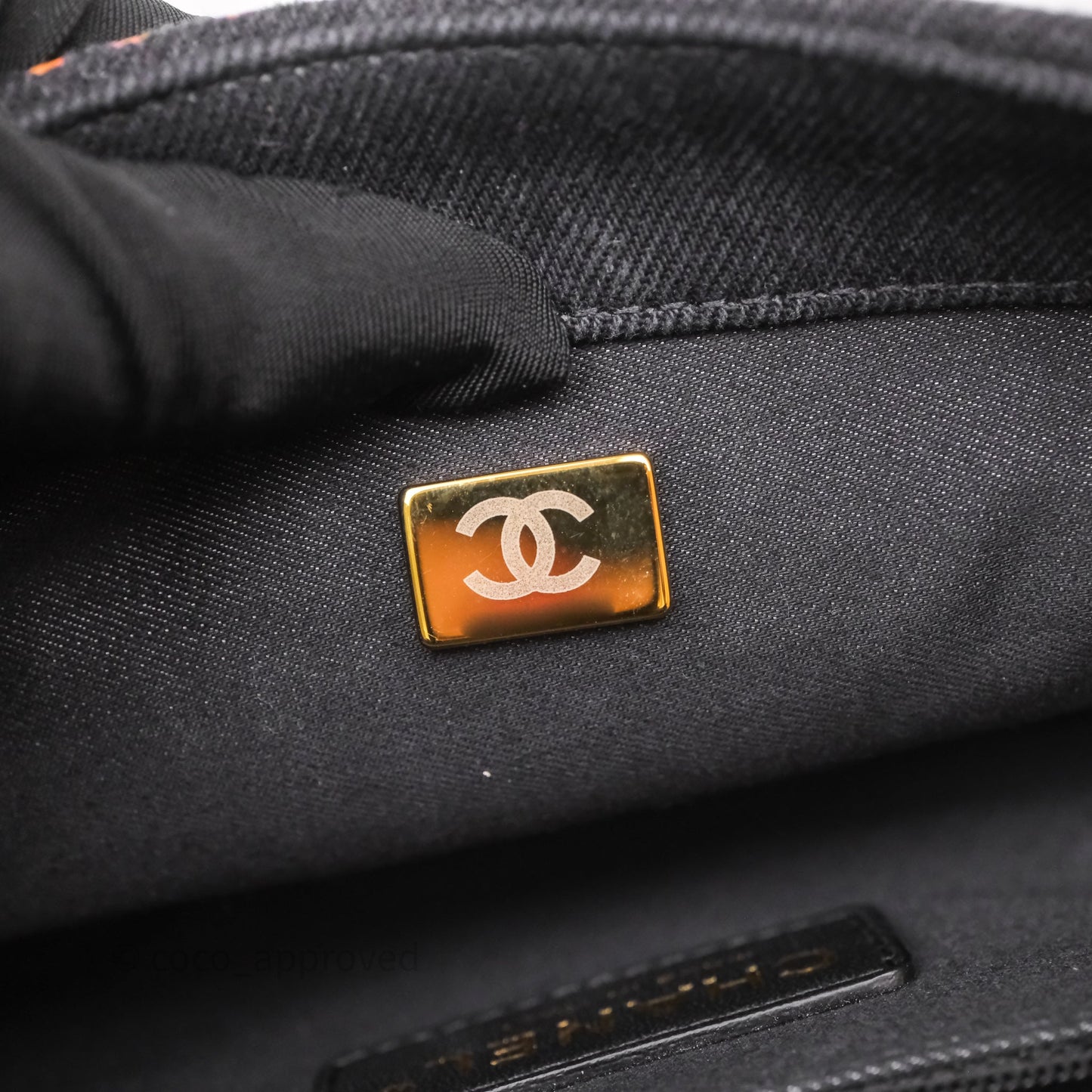 Chanel Large Denim Mood Flap Quilted Black Multicolor