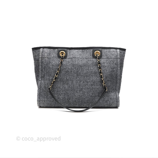 Chanel Medium Deauville Charcoal Grey Canvas