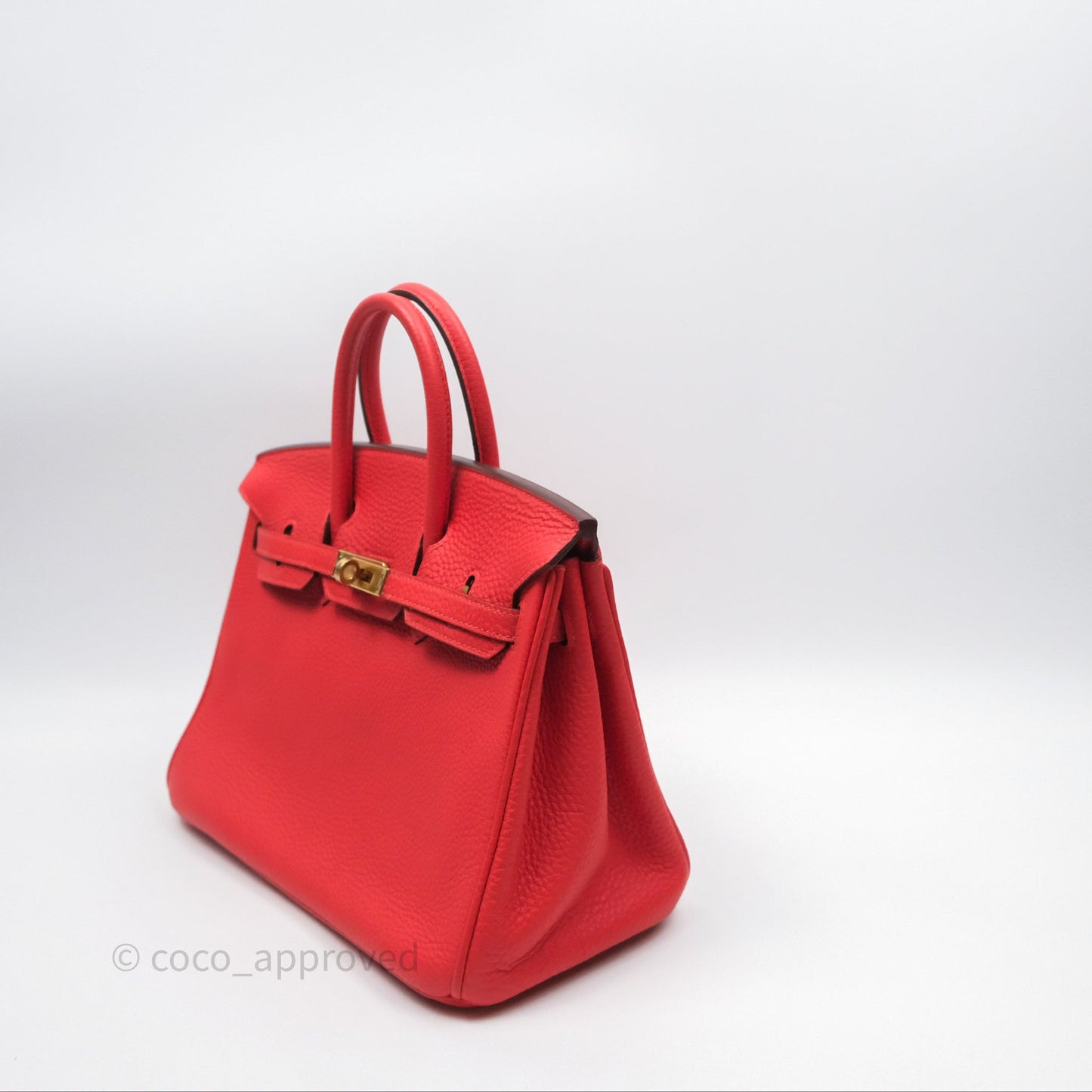 Hermès Birkin 25 Retourne Rouge Tomate S5 Clemence Gold Hardware