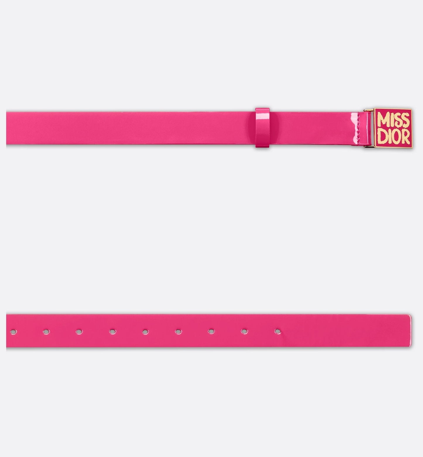 Miss Luxury Dior Graffiti Belt Fuchsia Patent Calfskin 25 mm