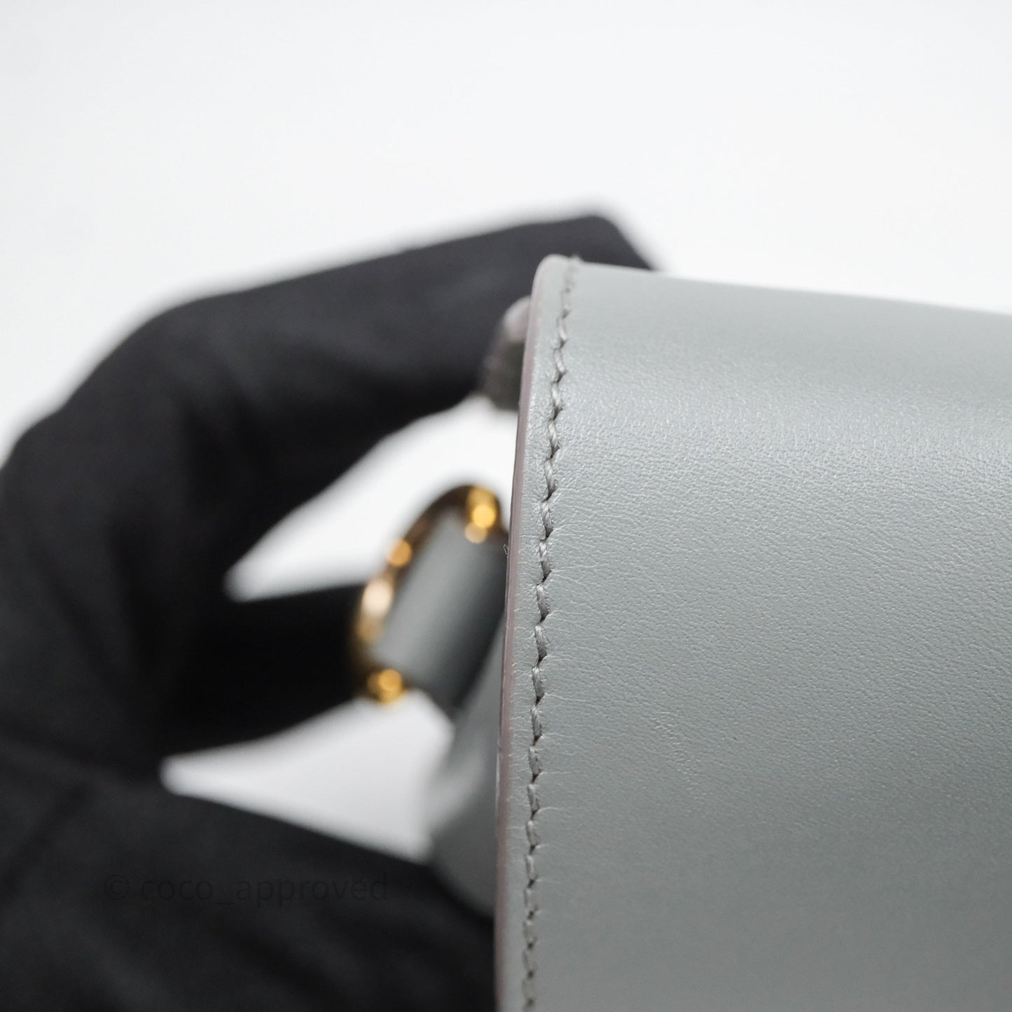 Christian Dior Medium Bobby Flap Grey Box Calfskin