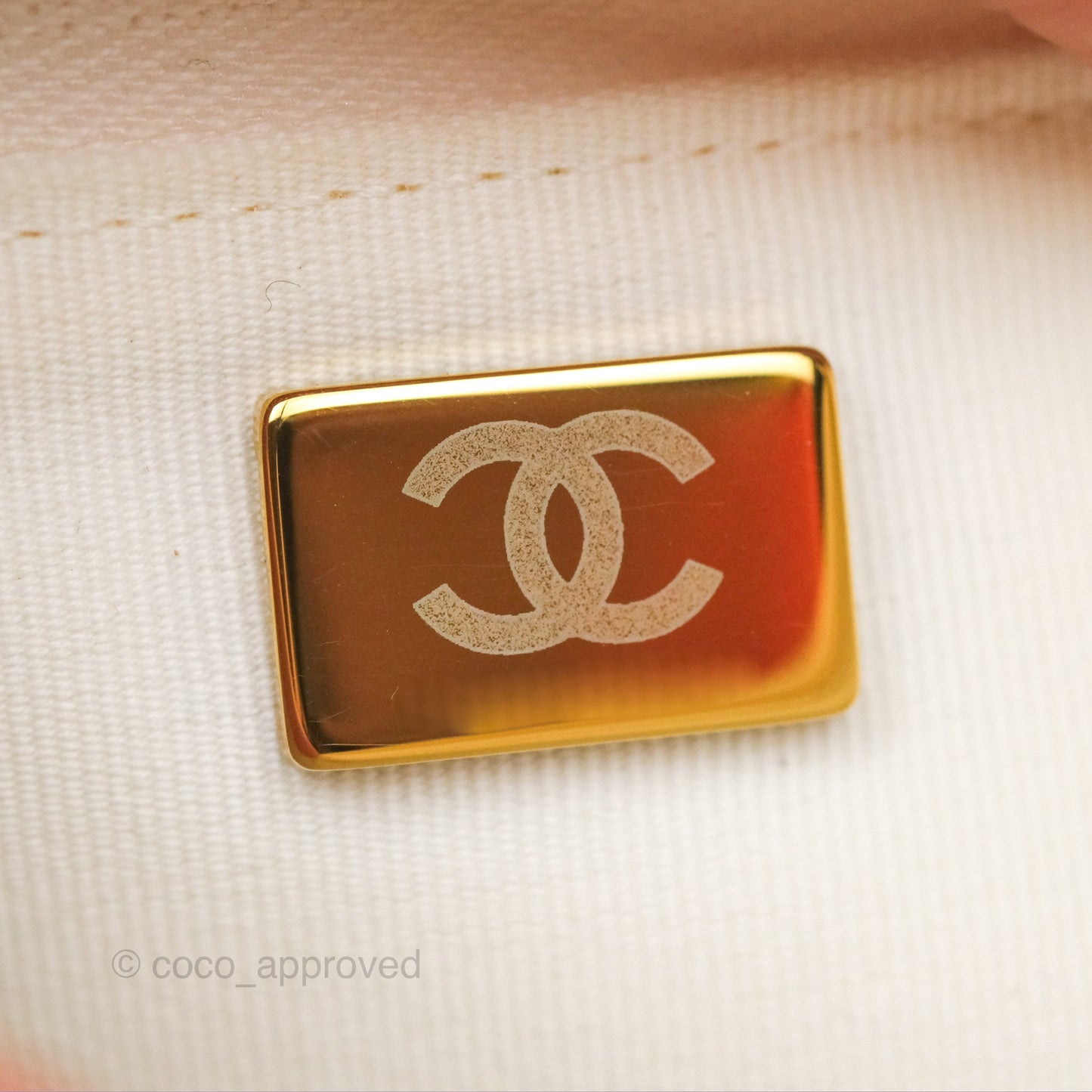 Chanel Quilted Wallet on Chain WOC Coco Heart Chain White Lambskin Aged Gold Hardware 22K