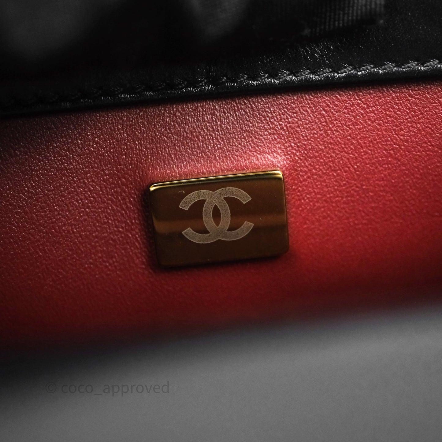Chanel Mini Perfect Fit Adjustable Chain Black Calfskin Aged Gold Hardware