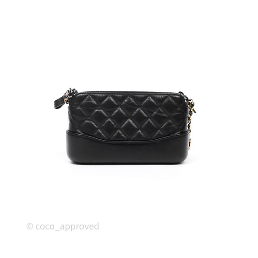 Chanel Gabrielle Clutch With Chain Aged Calfskin Black Mixed Hardware