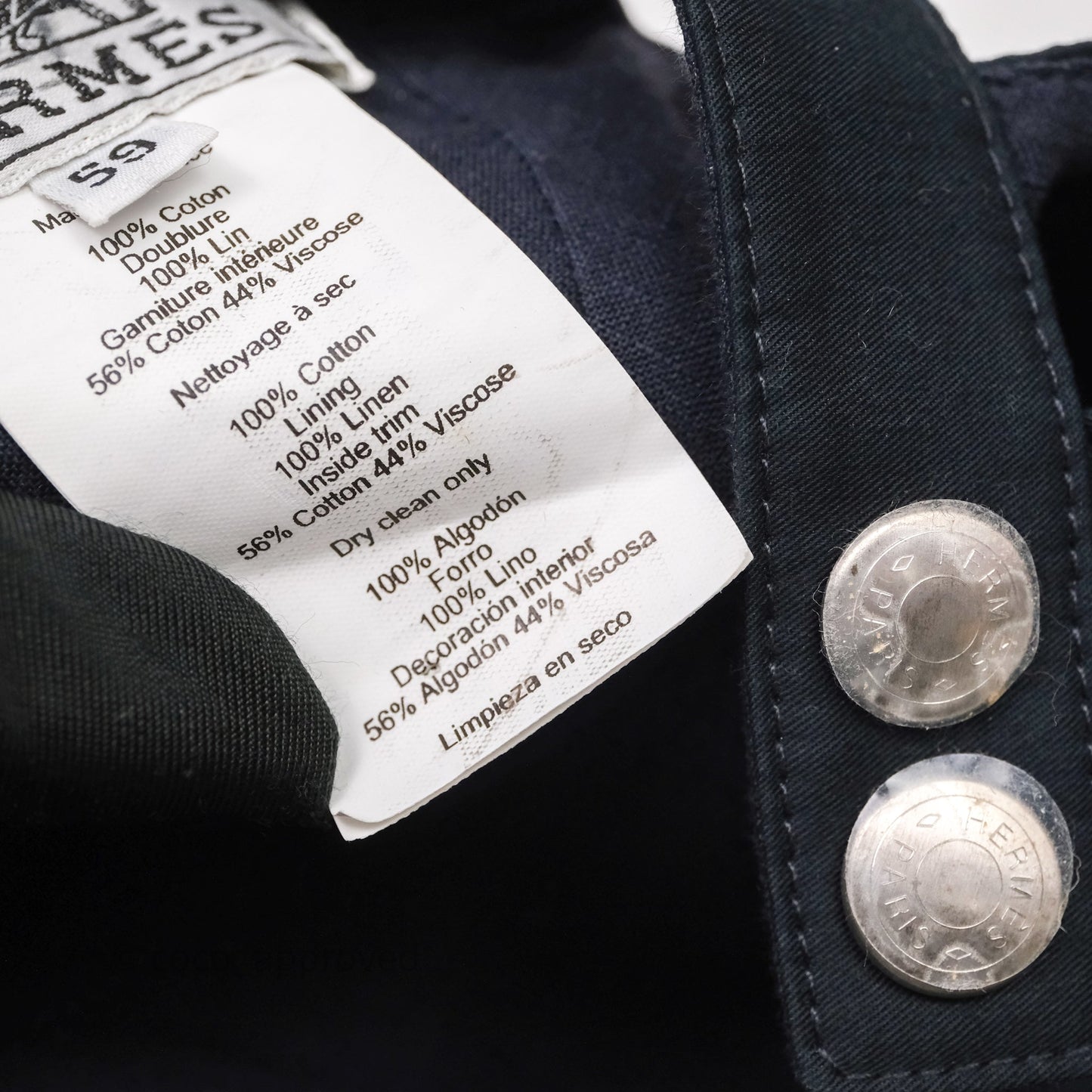 Hermès Baseball Cap Navy Size 59