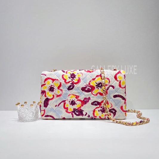 No.3353-Chanel Vintage Print Flower Flap Bag