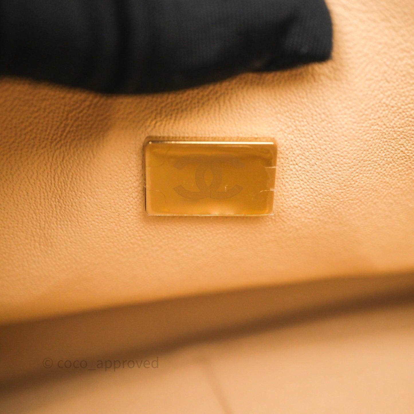 Chanel Classic M/L Medium Flap Quilted Beige Caviar Gold Hardware