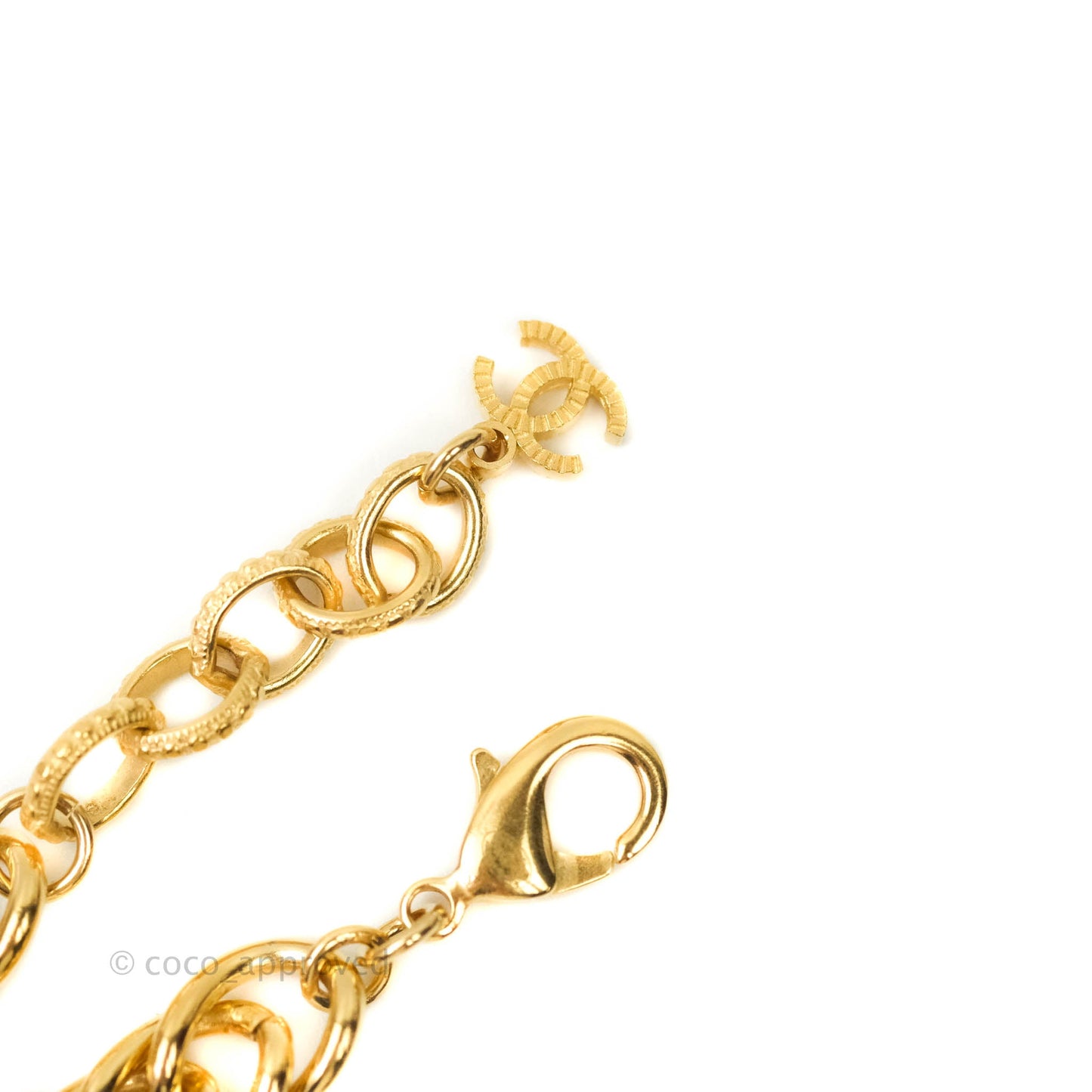 Chanel Charm Necklace Gold Tone