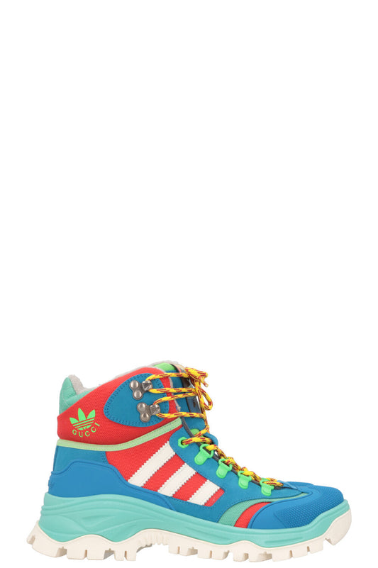 Luxury Gucci Trending 2025 x Adidas Lace Up Neon Hiking Boots