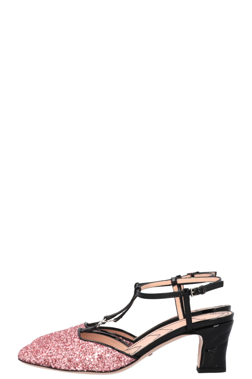 Luxury Gucci Trending 2025 Glitter Mary Janes Heels Pink