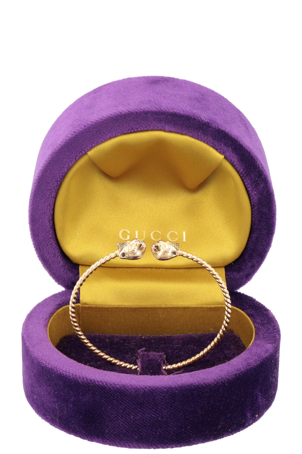 Luxury Gucci Trending 2025 Le Marche Des Vermeilles Tiger Head Bracelet 18k Yellow Gold