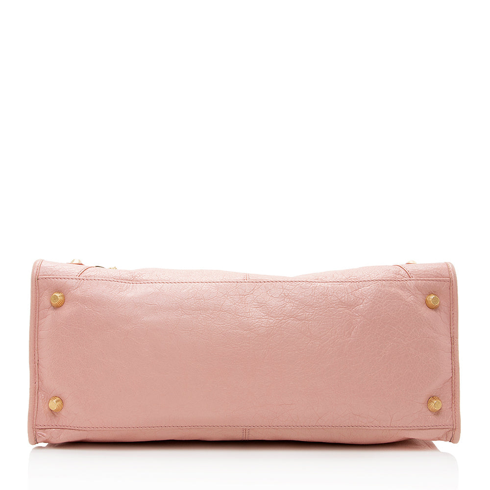 Luxury Balenciaga Agneau Classic City Satchel (SHF-19441)
