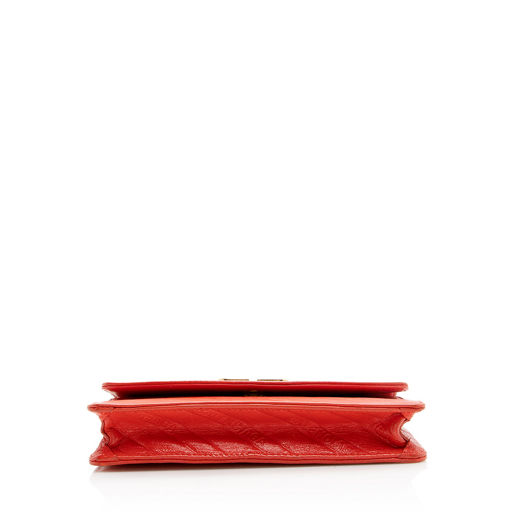Luxury Balenciaga Calfskin BB Chain Wallet (SHF-20008)