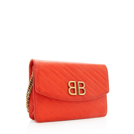 Luxury Balenciaga Calfskin BB Chain Wallet (SHF-20008)
