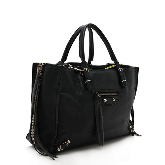 Luxury Balenciaga Calfskin Papier A6 Zip Around Tote - FINAL SALE (SHF-12133)