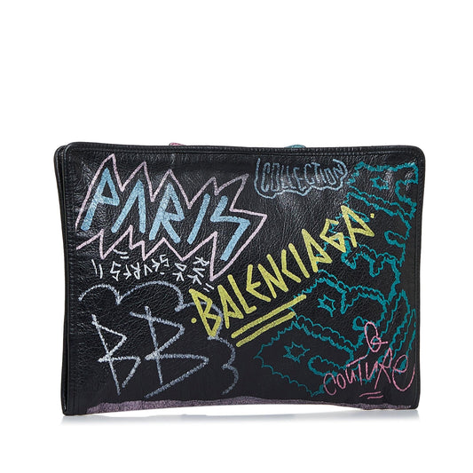Luxury Balenciaga Graffiti Bazar Clutch Bag (SHG-3dtppR)