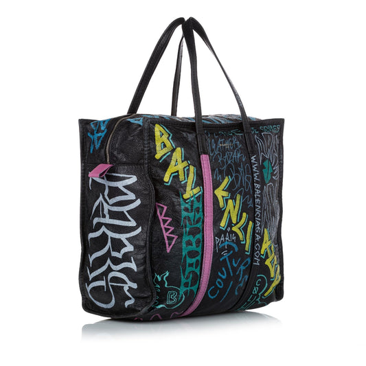 Luxury Balenciaga Graffiti Explorer Leather Tote Bag (SHG-26208)