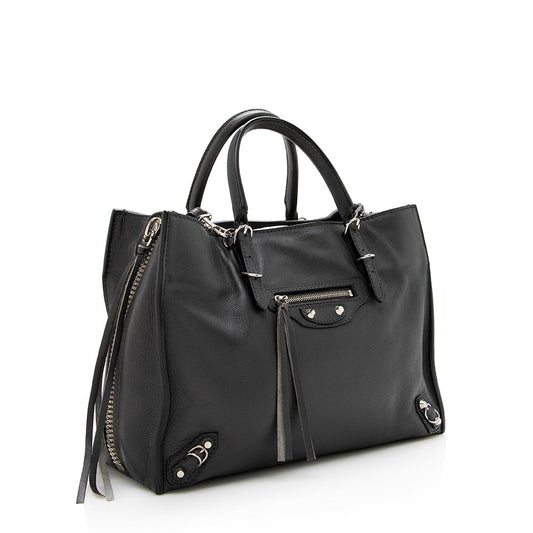 Luxury Balenciaga Grained Calfskin Papier A6 Zip Around Tote (SHF-18723)