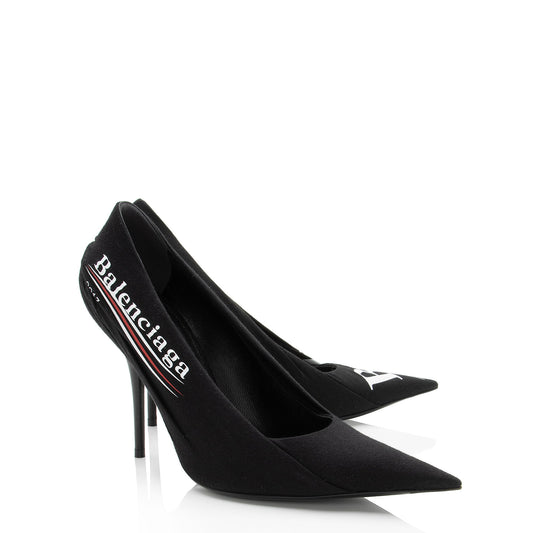 Luxury Balenciaga Jersey Logo Knife Pumps - Size 10 / 40 (SHF-klSg57)