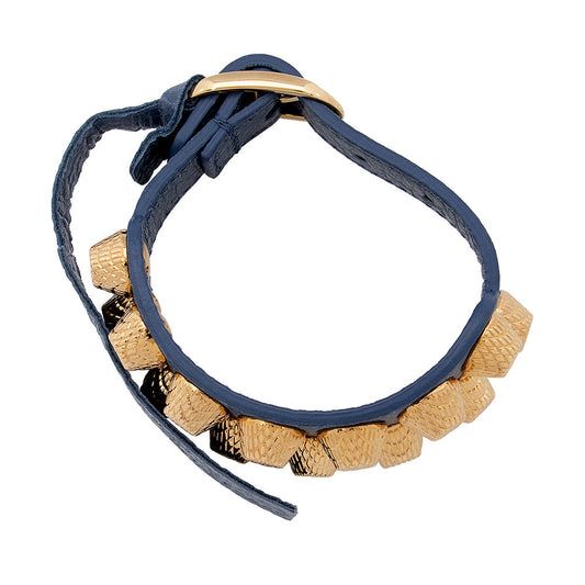 Luxury Balenciaga Lambskin Giant Two Row Stud Bracelet (SHF-18514)